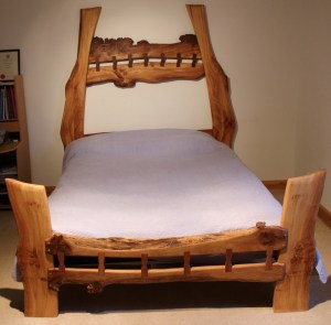 Stitched Four Poster Bed front